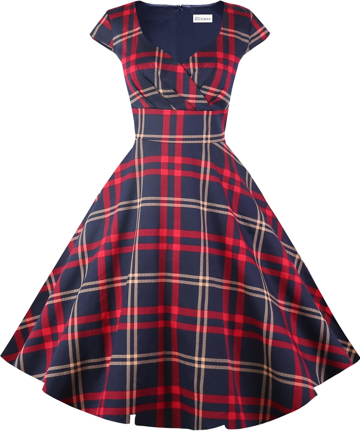 1950s Retro Vintage Elegant Dress with Pockets