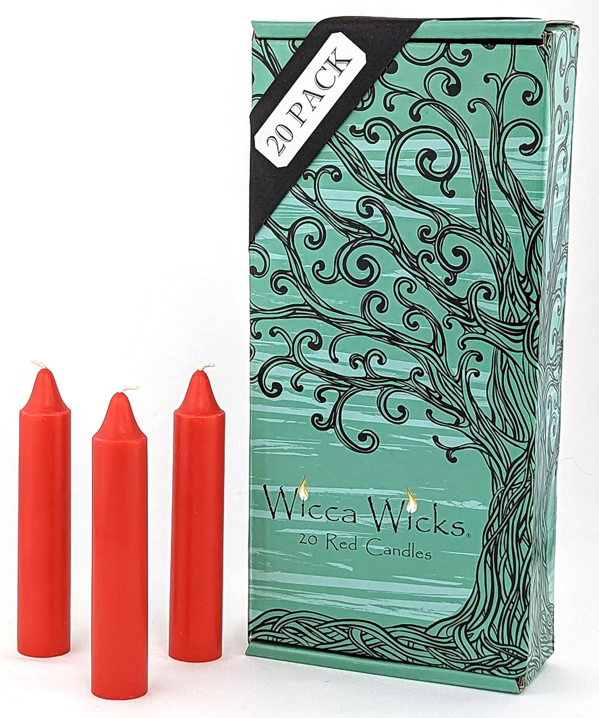 20 White Candles | 4 inches Tall & 3/4 inch Diameter | Witchcraft Supplies for Your Personal Wiccan Altar, Spells, Charms & Rituals | Witchy Room Decor | Taper Candlesticks (White)