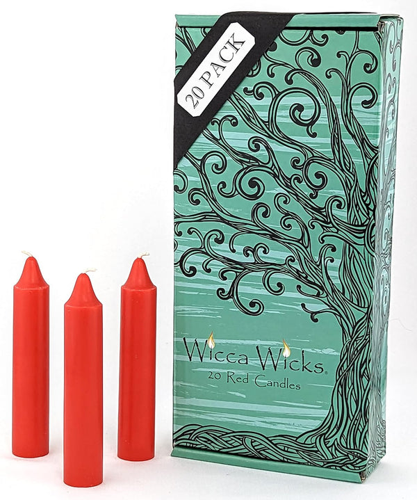 20 Black Candles | 4 inches Tall & 3/4 inch Diameter | Witchcraft Supplies for Your Personal Wiccan Altar, Spells, Charms & Rituals | Witchy Room Decor | Taper Candlesticks (Black)