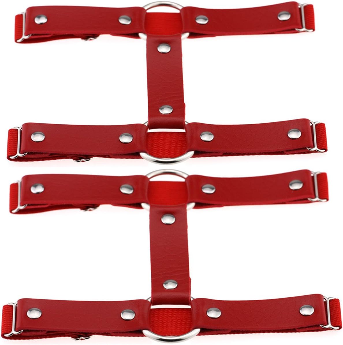 Outman Adjustable 2 Rows Leg Harness Garter Belt Punk Thigh Ring Garter