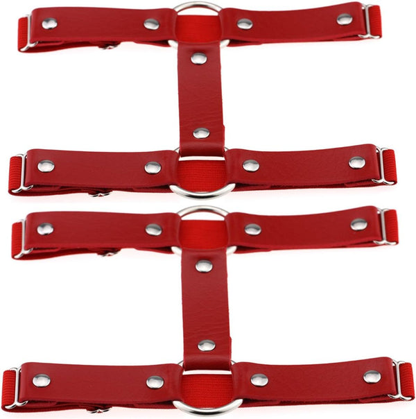 Outman Adjustable 2 Rows Leg Harness Garter Belt Punk Thigh Ring Garter
