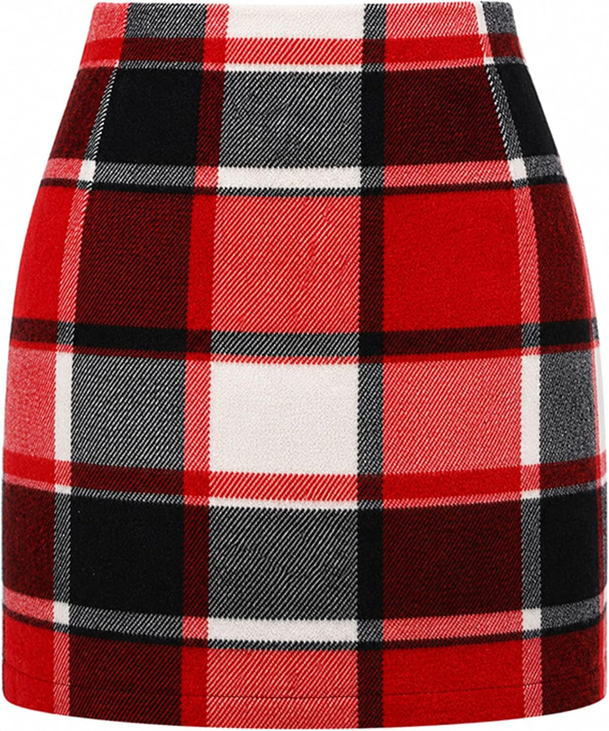 Rapbin Womens High Waist Plaid Skirt Fall Winter Bodycon Pencil Mini Skort