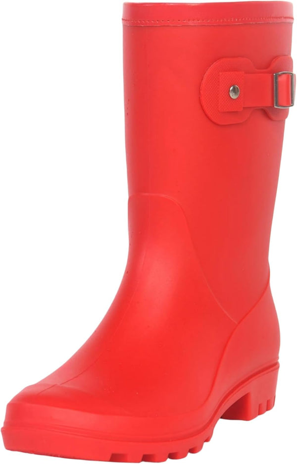 Women's Mid Calf Rain Boots Waterproof Fashion Shoes
