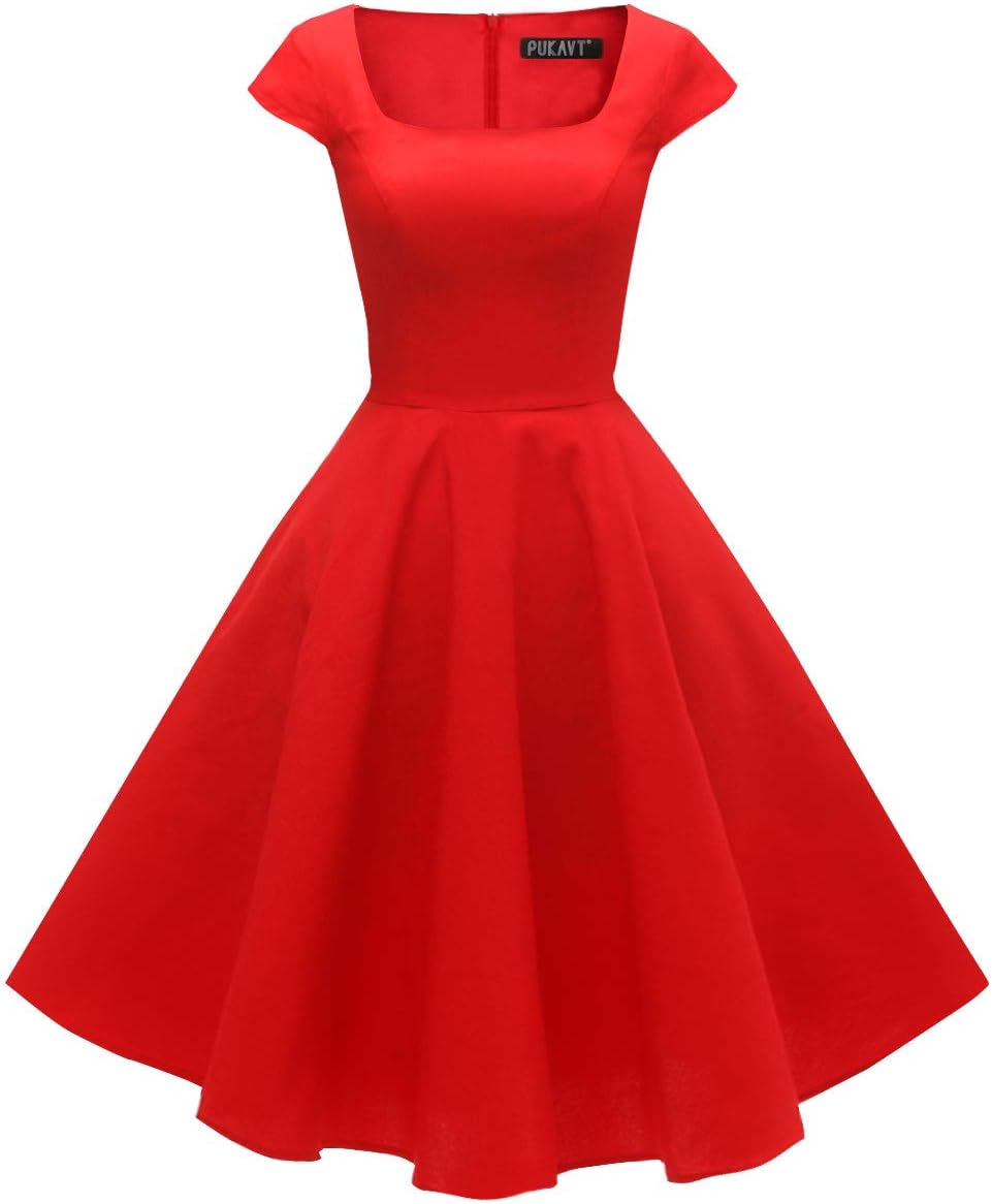 Women's Cocktail Dress 1950s Retro Swing Dress