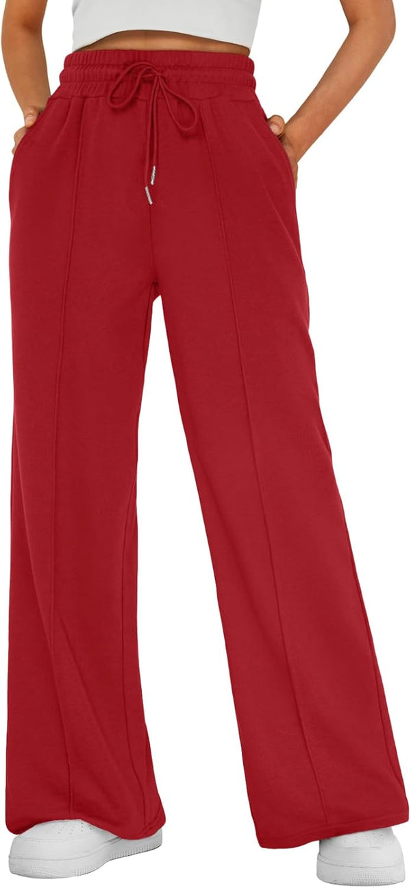 Womens Wide Leg Sweatpants Baggy Lounge Travel Pants Fall