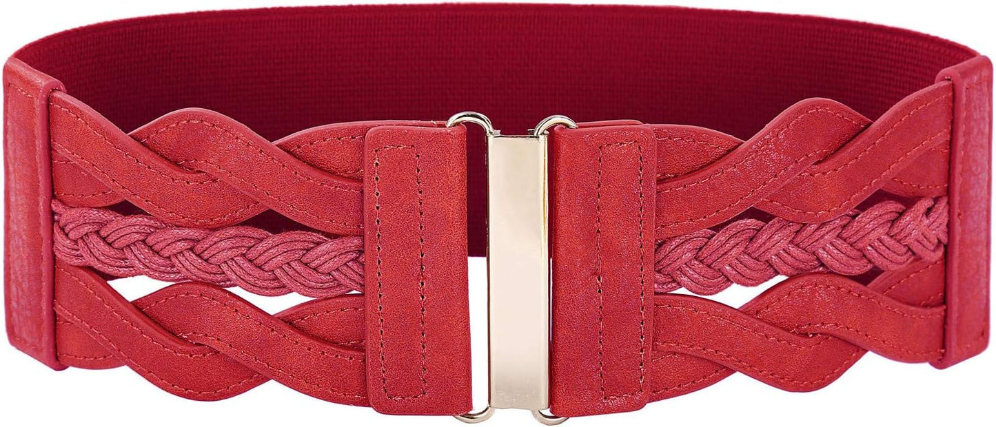 Grace Karin Women's Elastic Wide Belts Vintage Stretchy Belt Retro