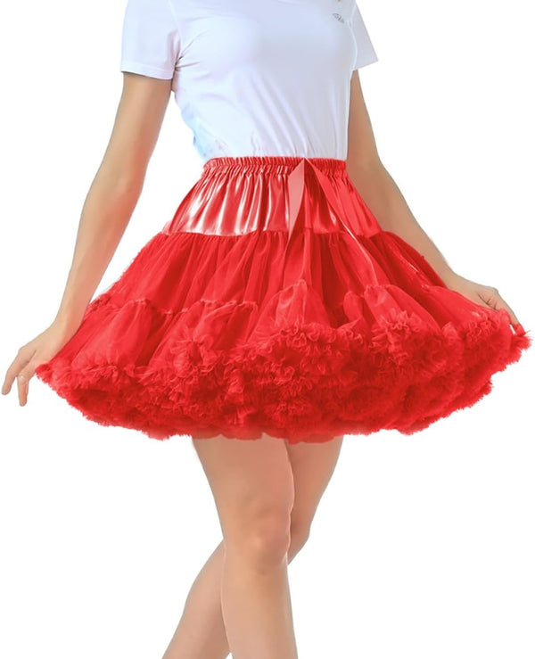 Women's High-Waist Mesh Tulle Petticoat Underskirt — Fluffy Ballet Tutu