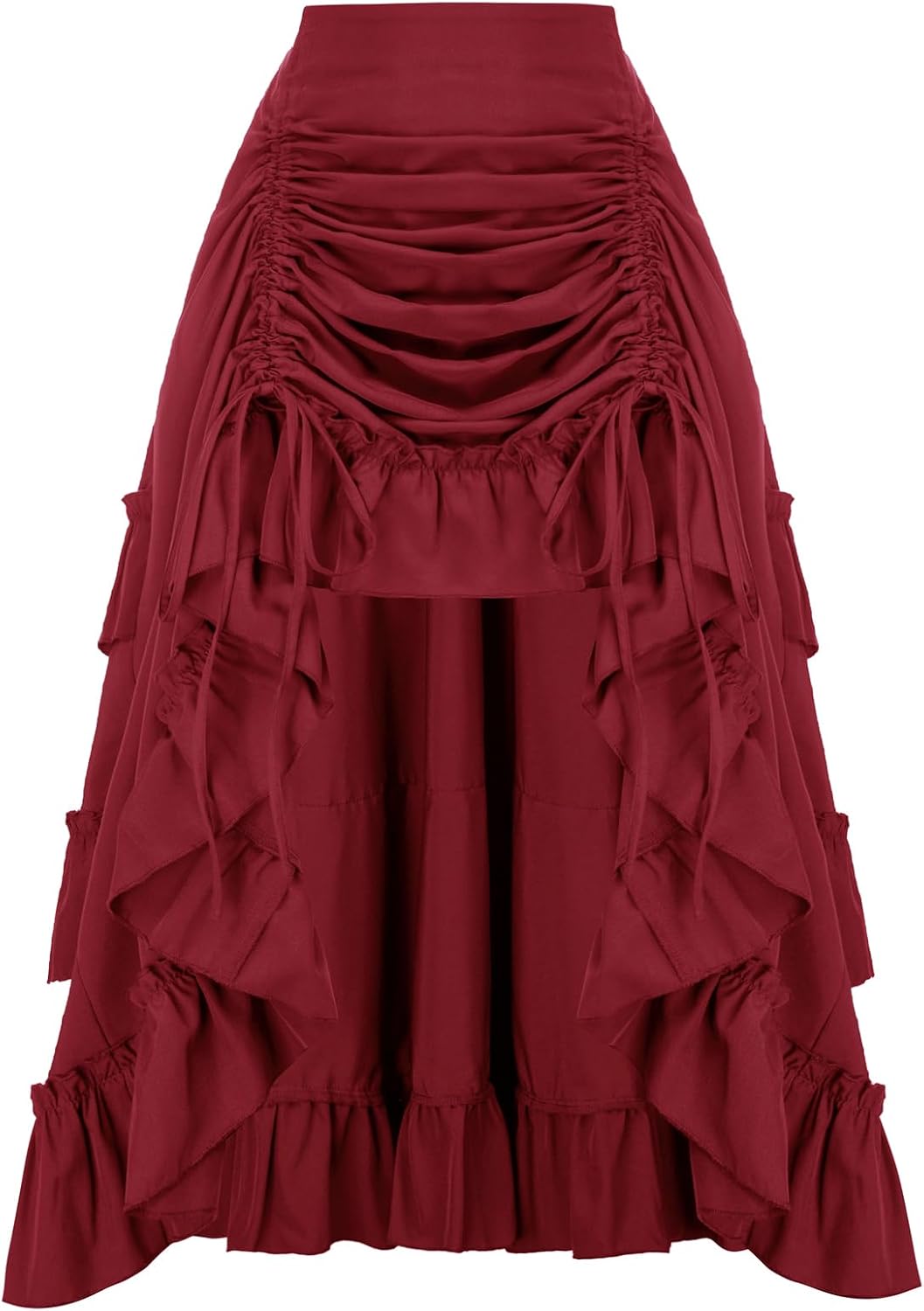 Scarlet Darkness Women Renaissance Pirate Skirt High-Low Whimsical Clothes