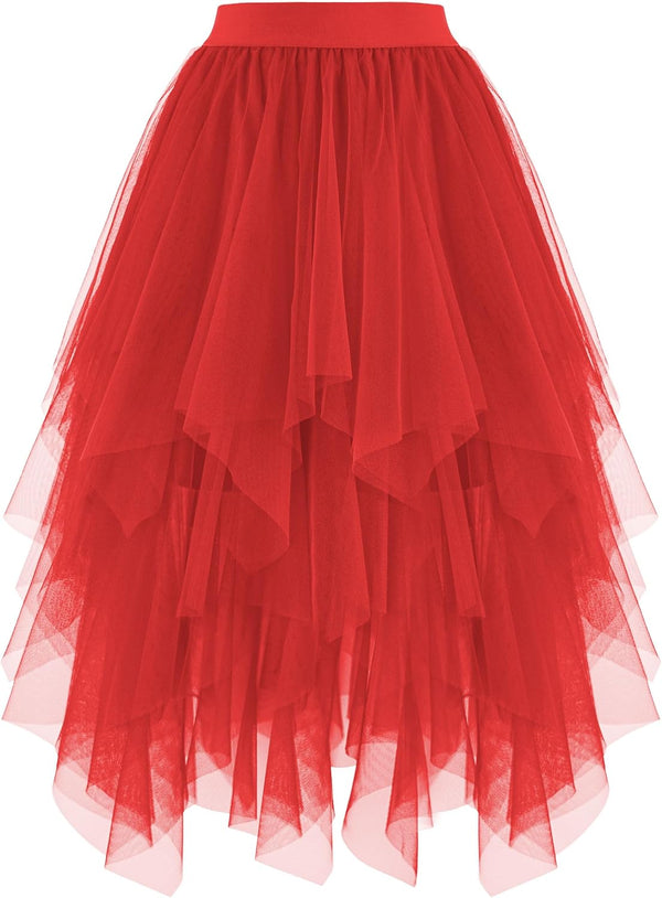 High Low Layered Puffy Fairy Tulle Skirts