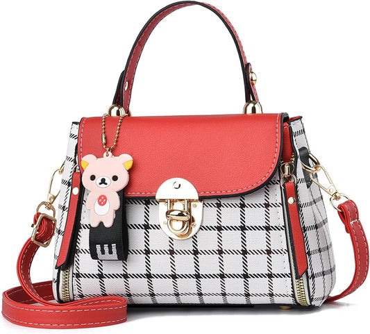 Xiaoyu Small Plaid Crossbody Satchel