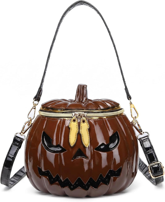 PVC Pumpkin-Shaped Crossbody Shoulder Bag