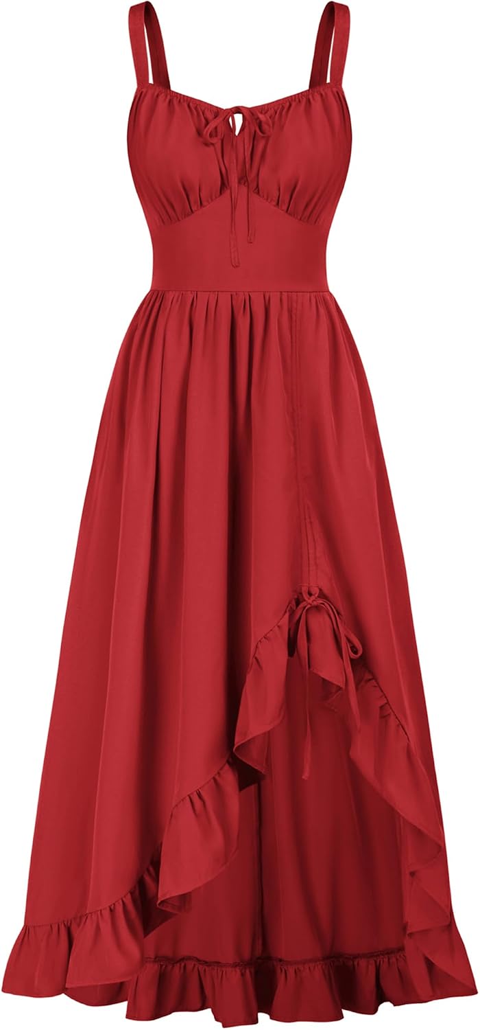 Scarlet Darkness Women Renaissance Corset Dress Flowy Gothic Sundress