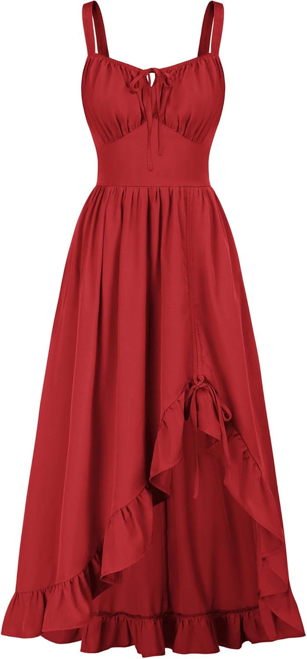 Scarlet Darkness Women Renaissance Corset Dress Flowy Gothic Sundress
