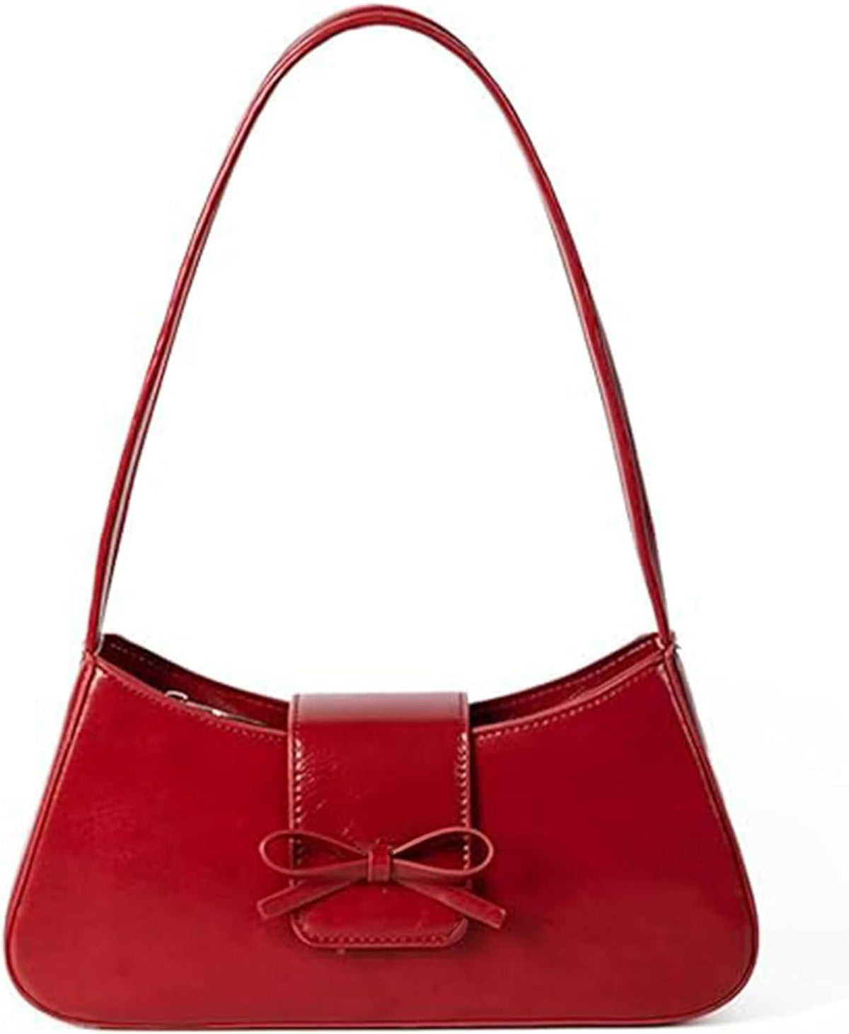 Shoulder Bag for Women — Trendy Y2K Patent Leather Bow Hobo Main image
