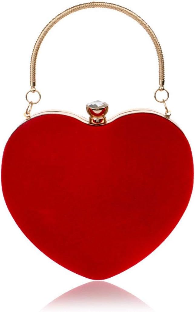 Velvet Heart-Shaped Clutch — Small Cute Evening Bag Main image
