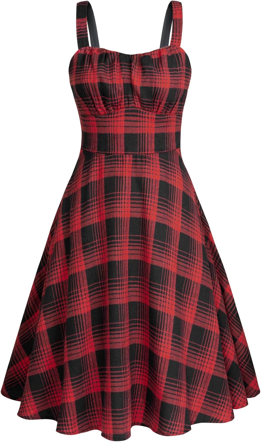Belle Poque Womens Vintage A-line Midi Cocktail Party Dress