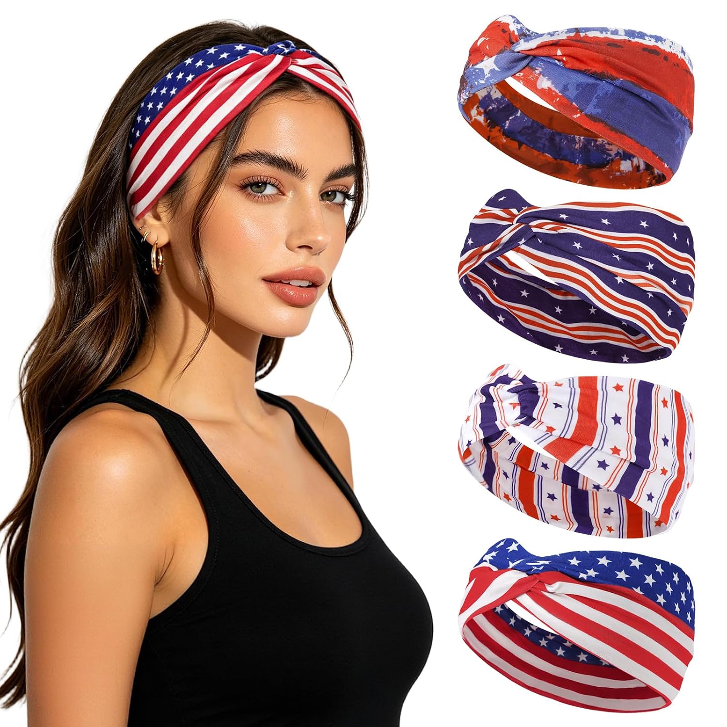 Polka Dot Wide Headbands — Vintage 1950s Non-Slip Elastic Hair Bands Secondary image