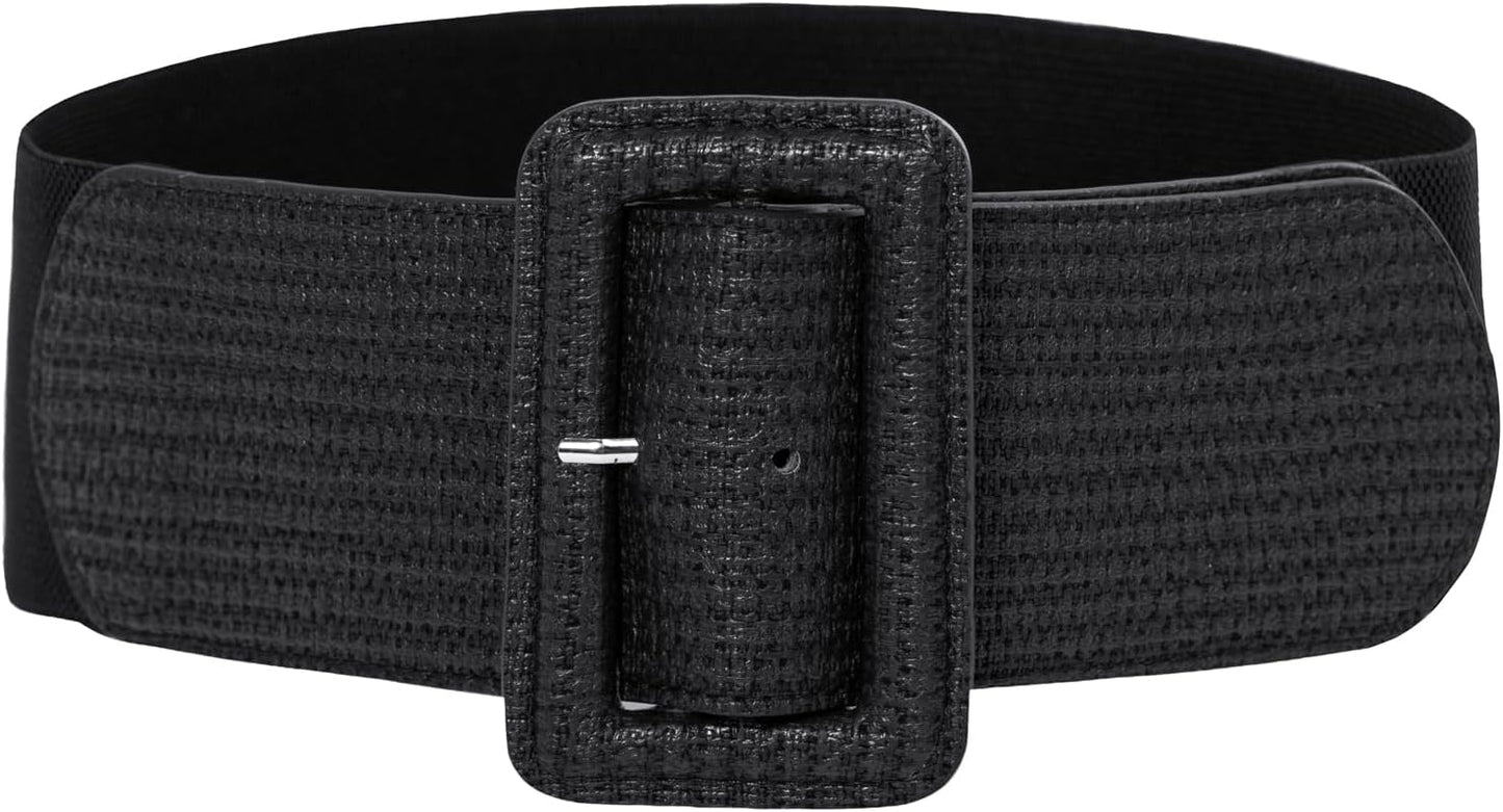 Grace Karin Women's Stretchy Belt 1950s 3 Inch Wide Elastic Belts