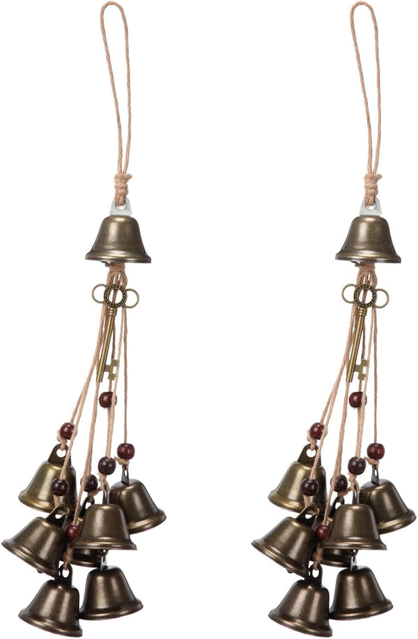 Jetec 2 Pcs Witch Bells for Door Witchy Decor Witchcraft Supply, Novel