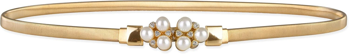 Metallic Elastic Stretchy Chain Belt