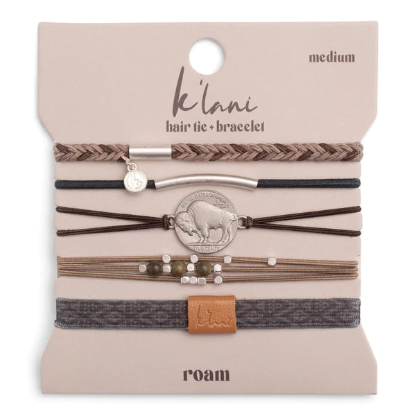 K'lani Inspire Hair Tie Bracelets - Elastic Ponytail Holder - Medium