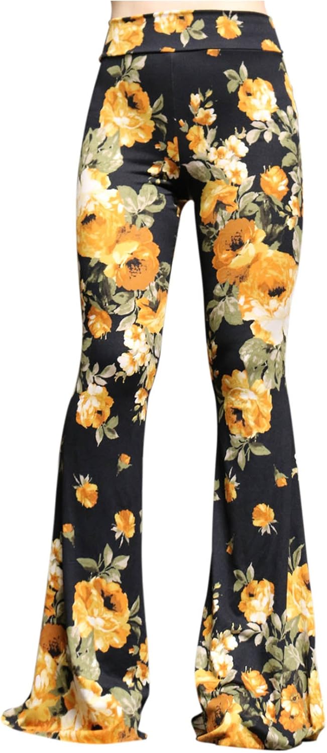 Women's High Waist Wide Leg Long Palazzo Bell Bottom