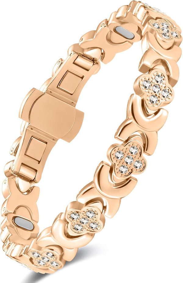 Feraco Pure Copper Bracelets for Women, Ultra Strength Magnetic Bracelet