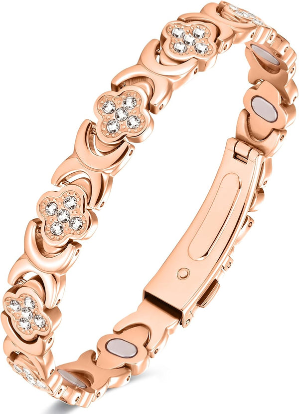 Feraco Pure Copper Bracelets for Women, Ultra Strength Magnetic Bracelet