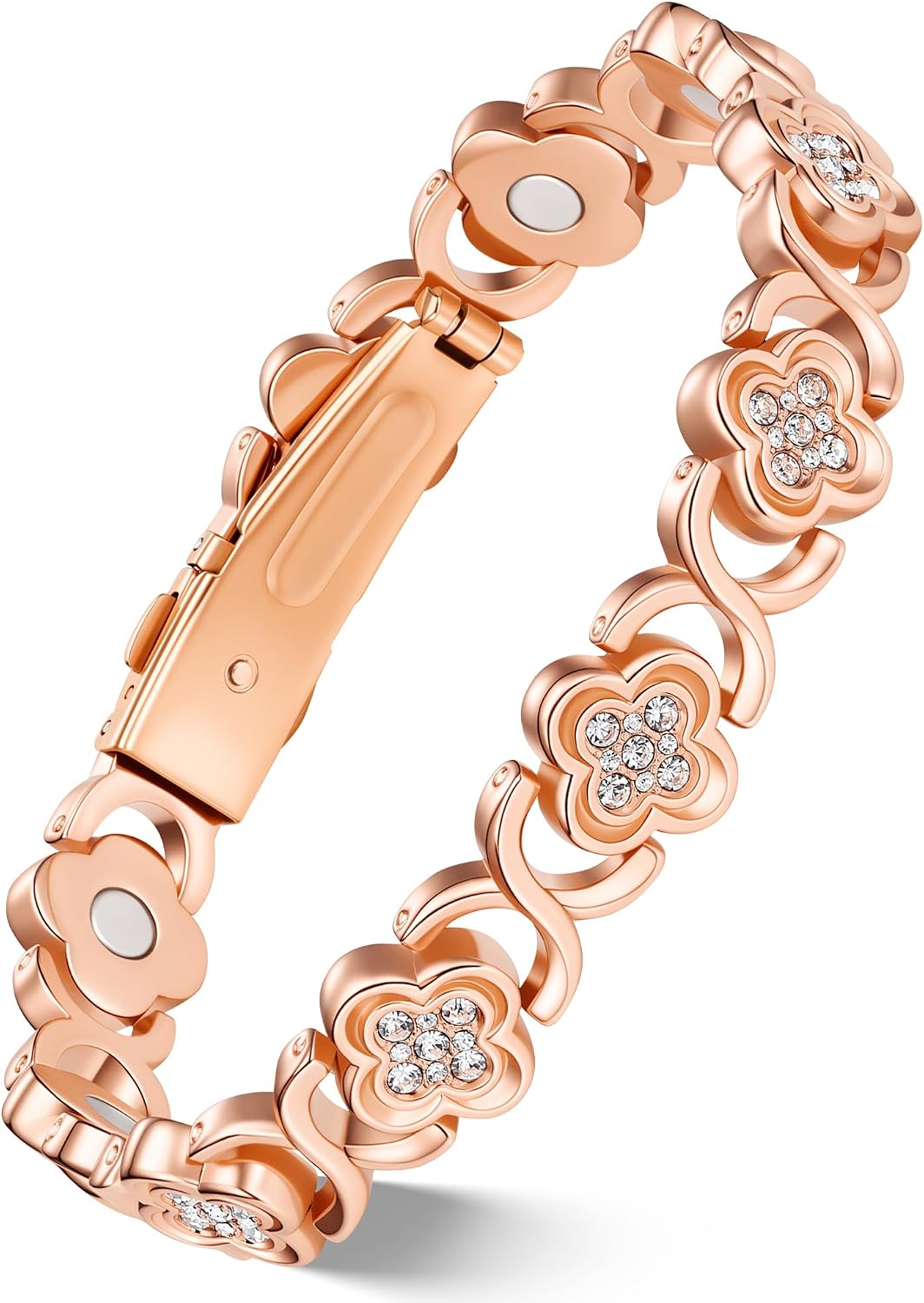 Feraco Pure Copper Bracelets for Women, Ultra Strength Magnetic Bracelet