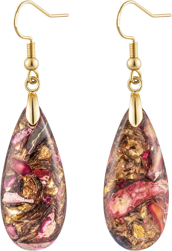 Imperial Jasper Teardrop Earrings