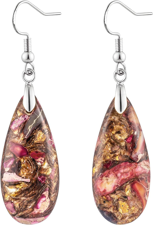 Imperial Jasper Teardrop Earrings