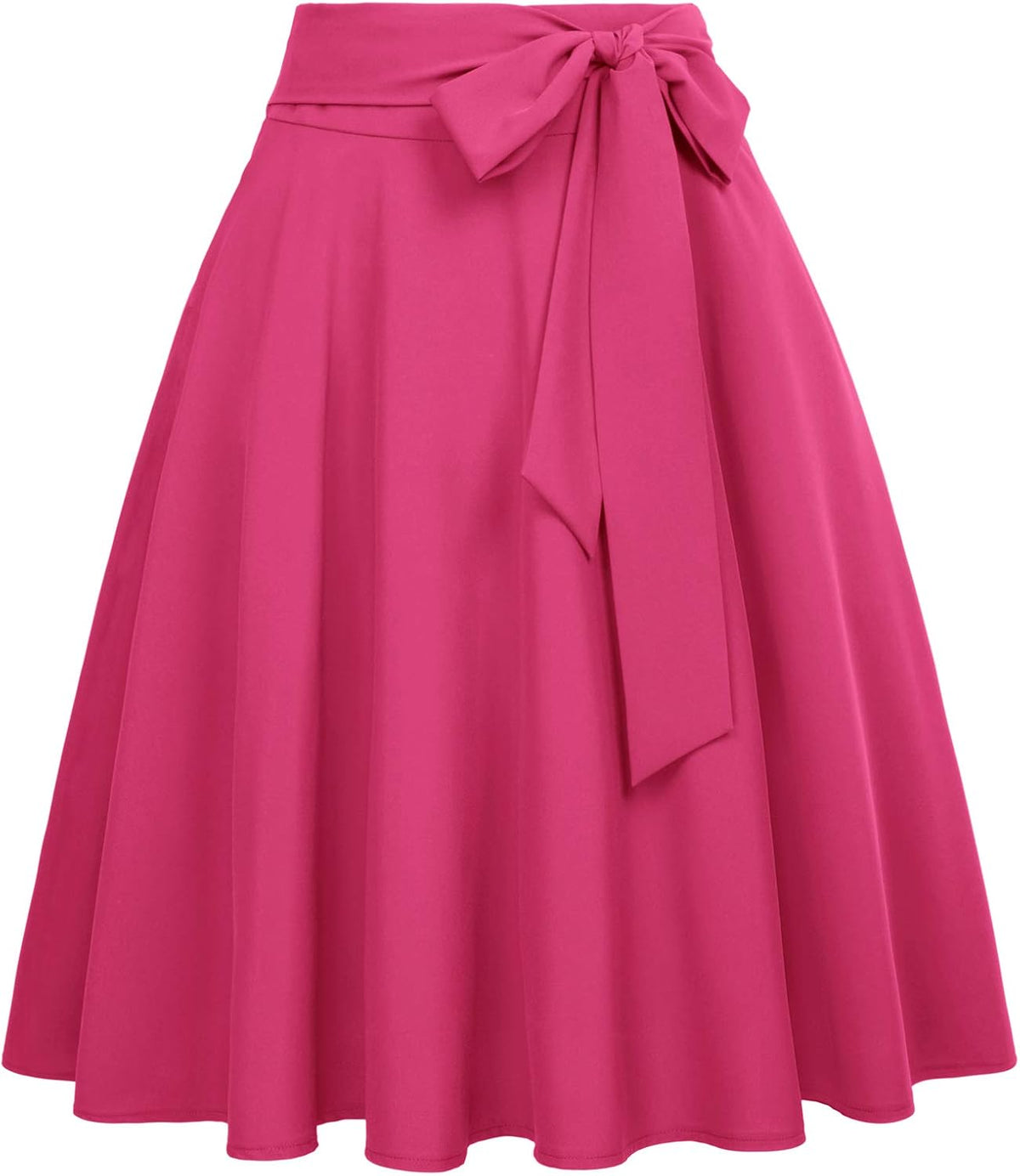 Belle Poque Women's High Waist A-Line Pockets Skirt Skater Flared Midi Skirt Vinage Skirt