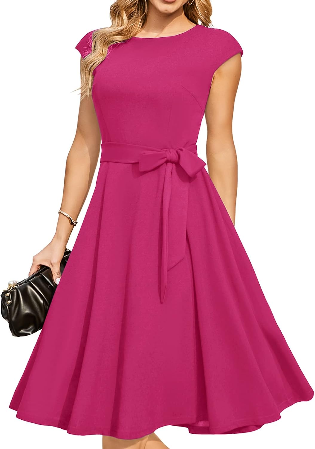 DRESSTELLS Women's Cocktail Dresses, Formal Wedding Guest Church Dress