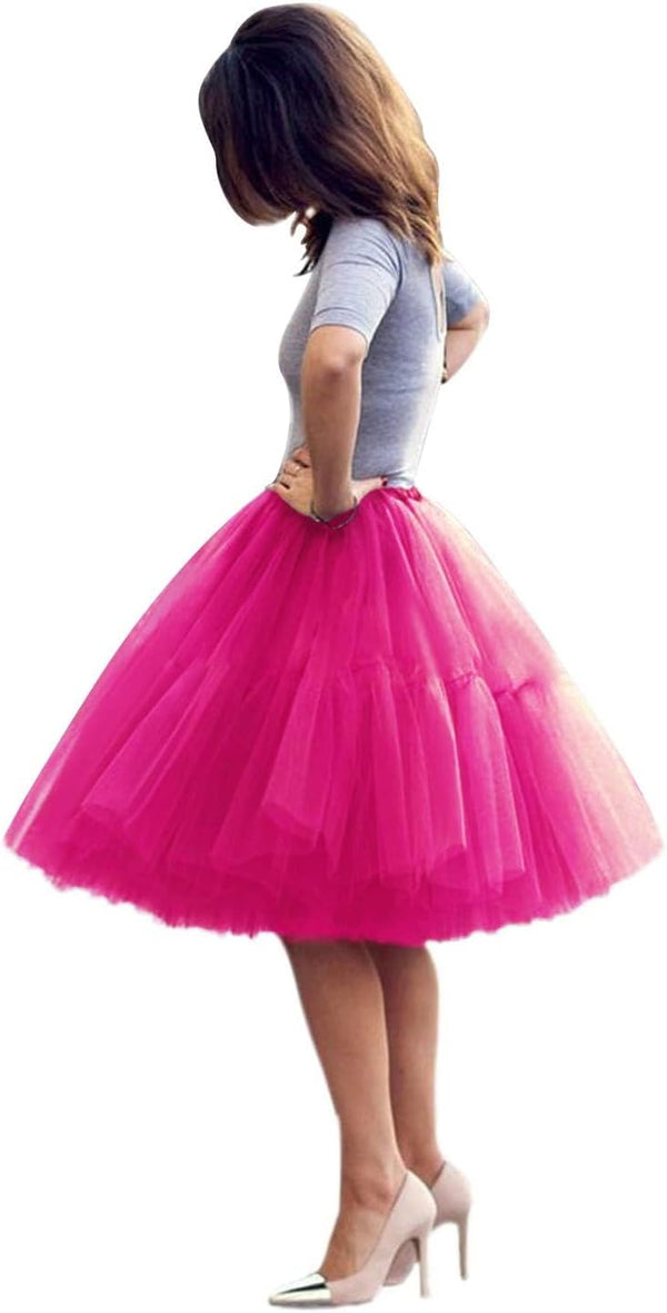 BABYONLINE D.R.E.S.S. Women Tutu Skirt Knee Tulle Skirt Petticoat Skirts Crinoline Rockabilly Tutu Skirts Slip
