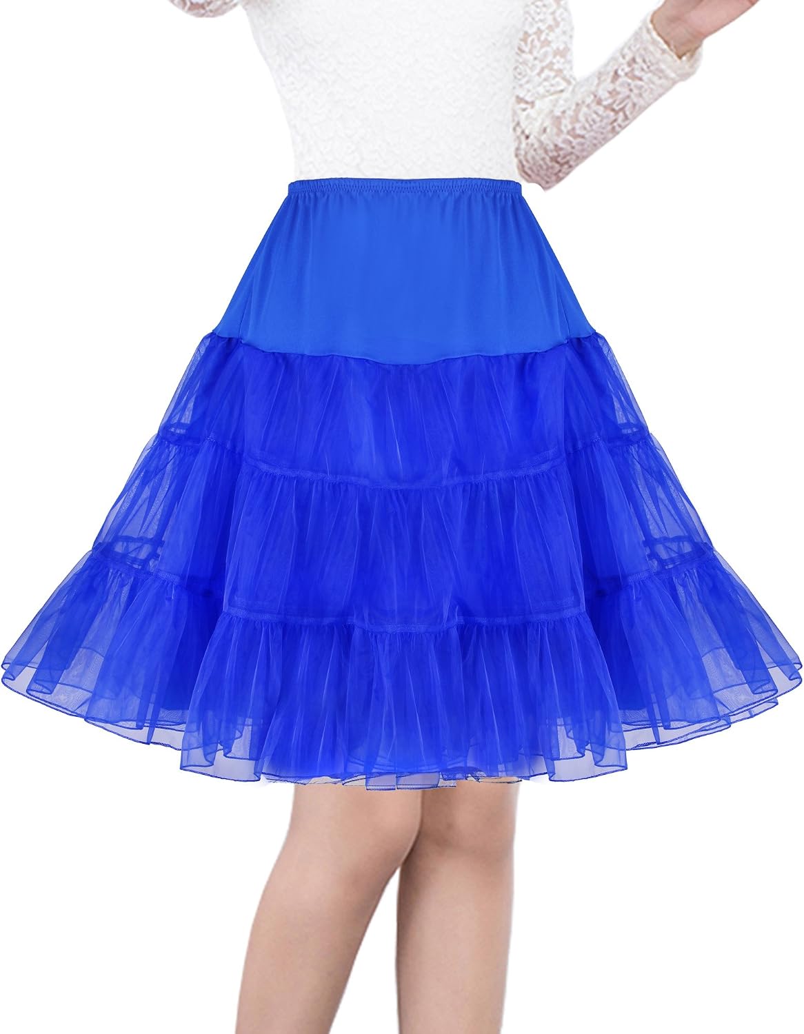 Women's 50s Vintage Petticoat 26" Crinoline Rockabilly Tutu Skirt Slip S-3XL