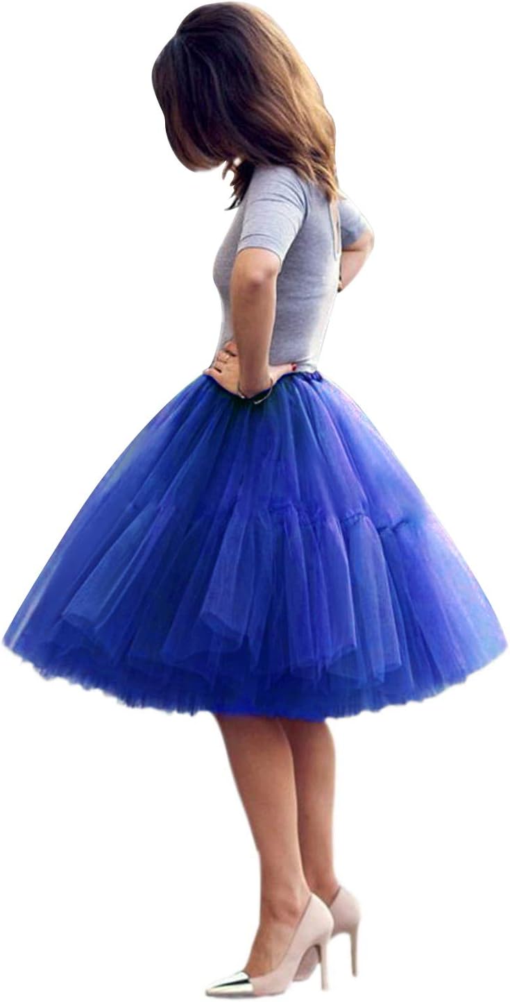 BABYONLINE D.R.E.S.S. Women Tutu Skirt Knee Tulle Skirt Petticoat Skirts Crinoline Rockabilly Tutu Skirts Slip