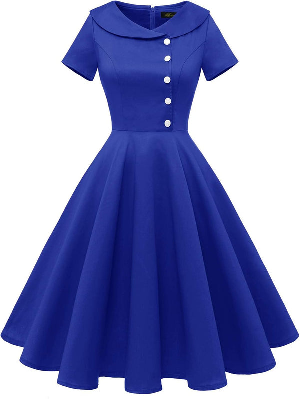 Wedtrend Women's 1950s Vintage Audrey Hepburn Style Cocktail Swing Dresses