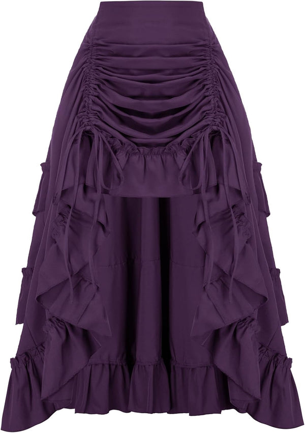 Scarlet Darkness Women Renaissance Pirate Skirt High-Low Whimsical Clothes