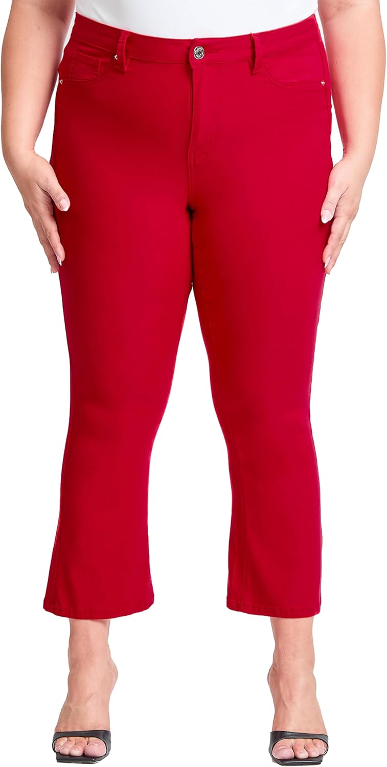 Ymi Women´s Plus Hyperstretch Cropped Kick Flare Pants