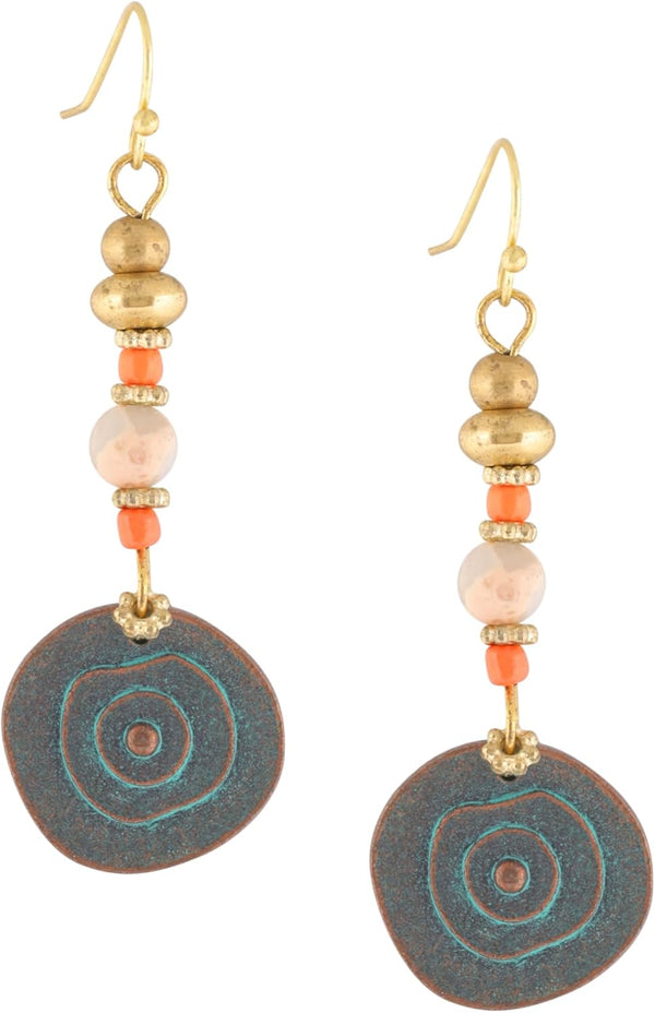 Antique Turquoise Bohemian Drop Earrings