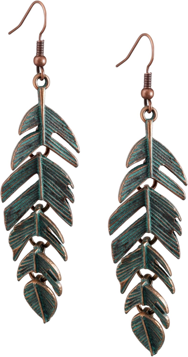 Antique Turquoise Bohemian Drop Earrings