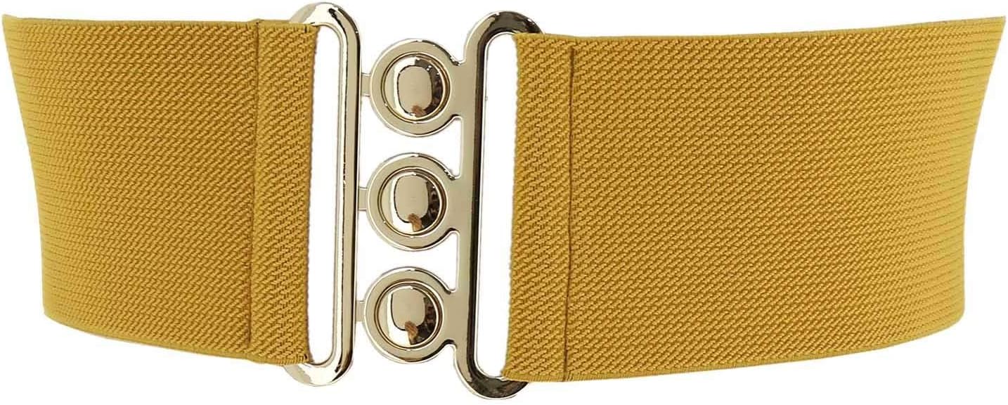 Wide Waist Elasticated Woman Belt Made In France, Gloria