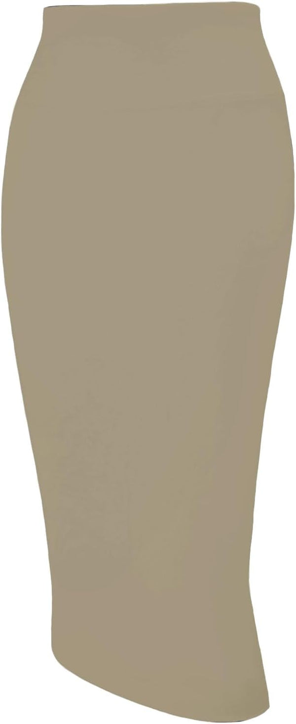 Tapata Women's Office Work Pencil Skirt Stretch High Waist Below Knee Bodycon for Business Casual