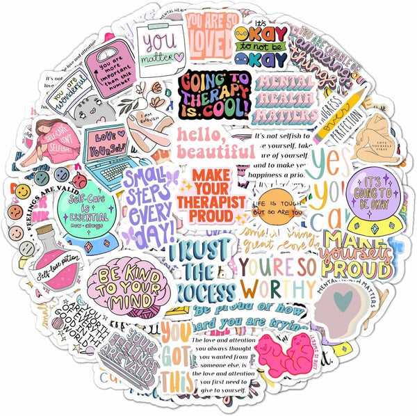 100Pcs Classic Rock Stickers — Rockabilly Guitar & Music Emblems