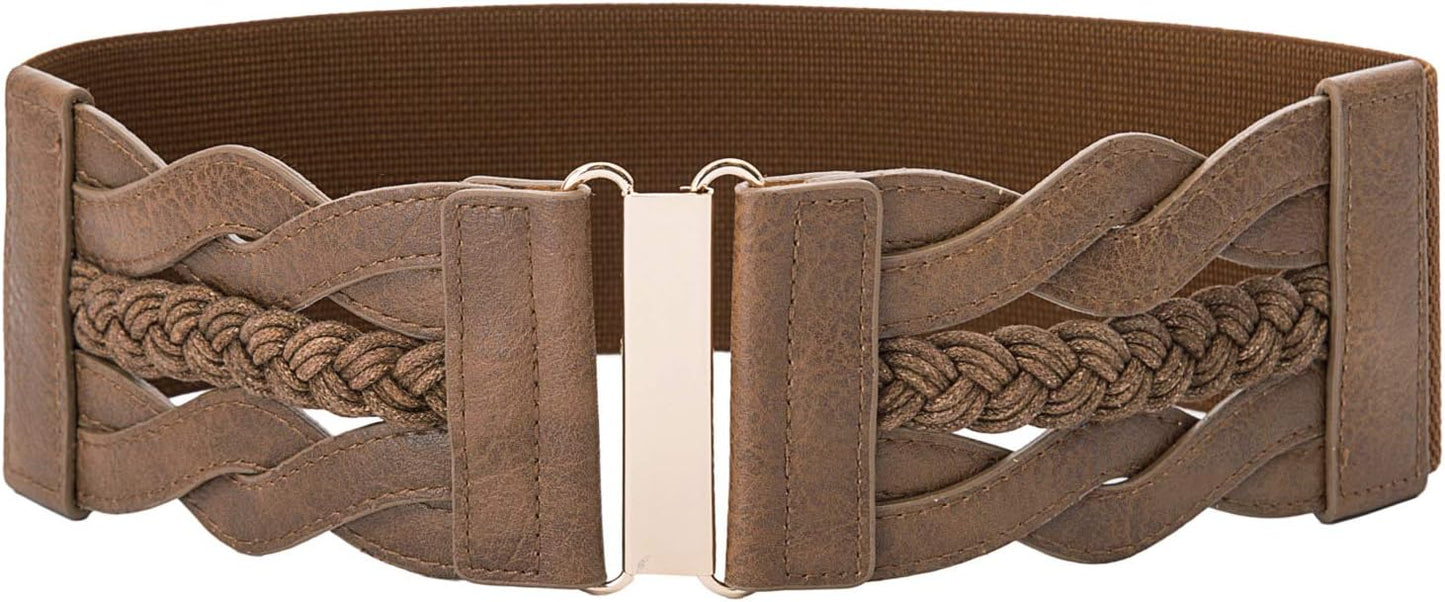 Grace Karin Women's Elastic Wide Belts Vintage Stretchy Belt Retro