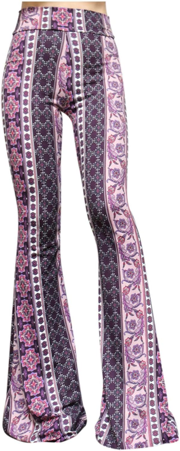 Women's High Waist Wide Leg Long Palazzo Bell Bottom