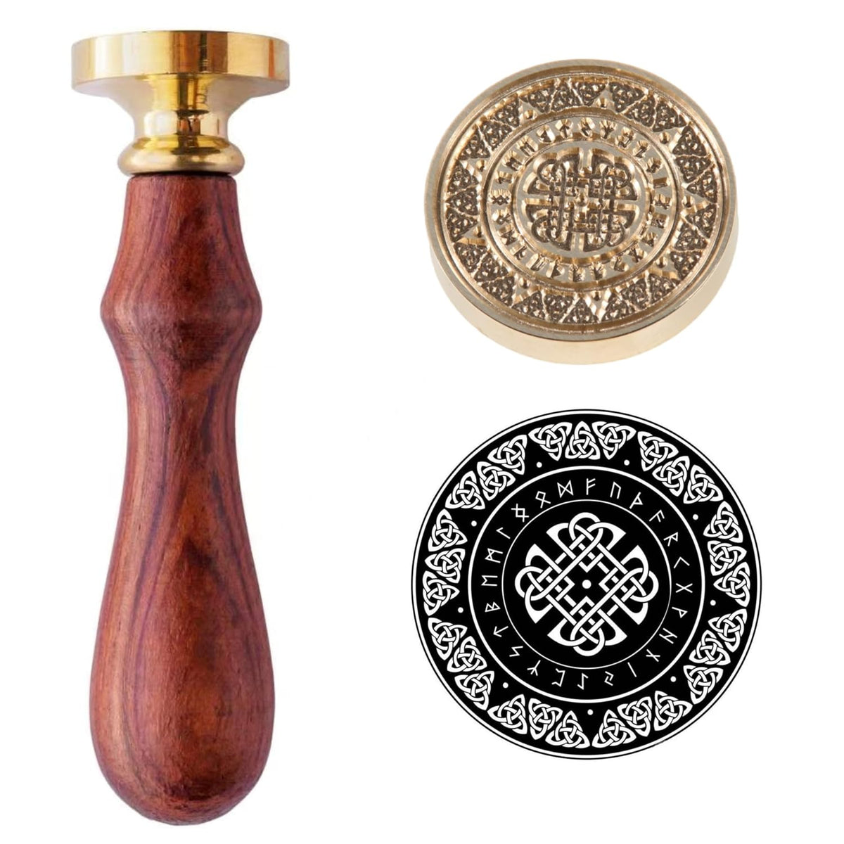 Celtic Knot Triquetra Wax Seal Stamp - Trinity Knot Sealing Wax Infinity Symbol of Endless Love - Good Luck Amulet - Irish Witchcraft Wicca Magic Wolf Vintage