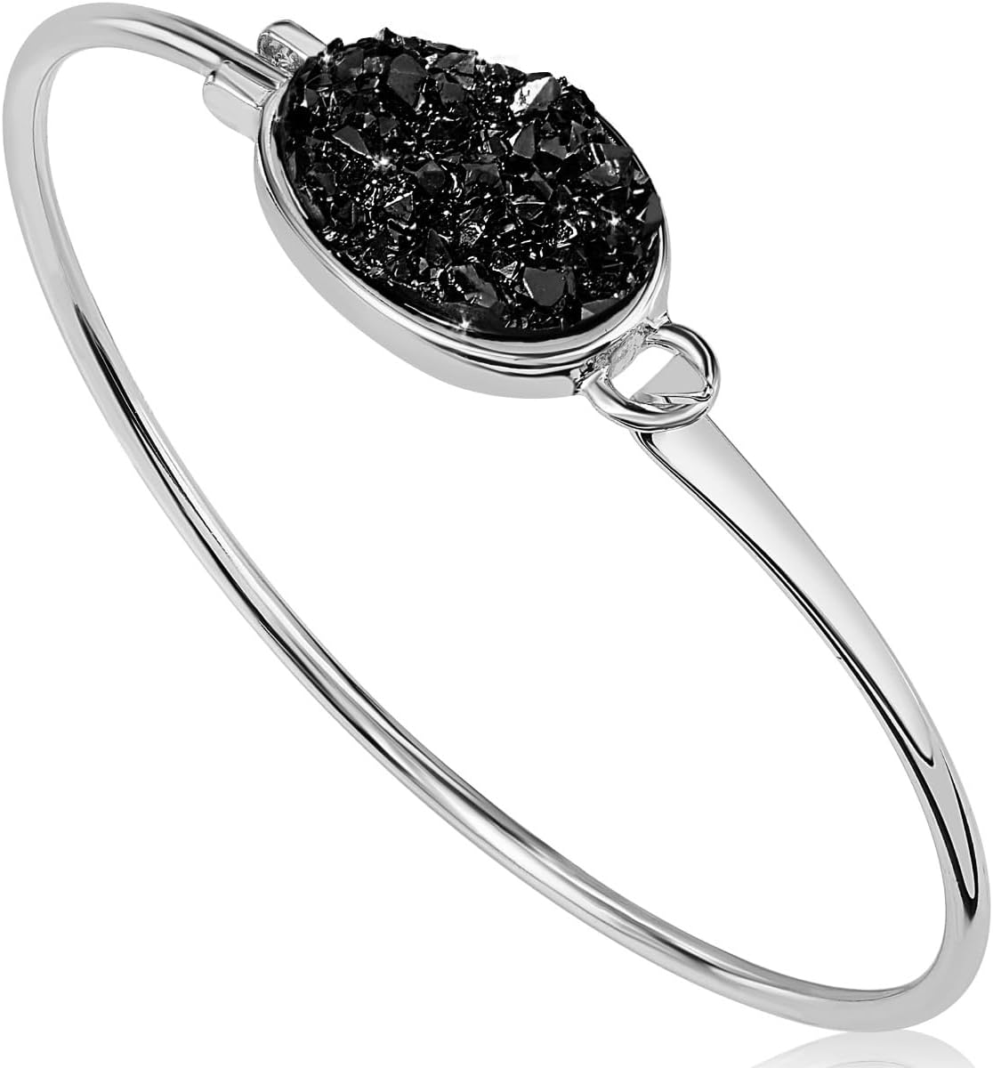 Simulated Druzy Cuff Bracelets for Women - Boho Stackable Bangle Bracelet