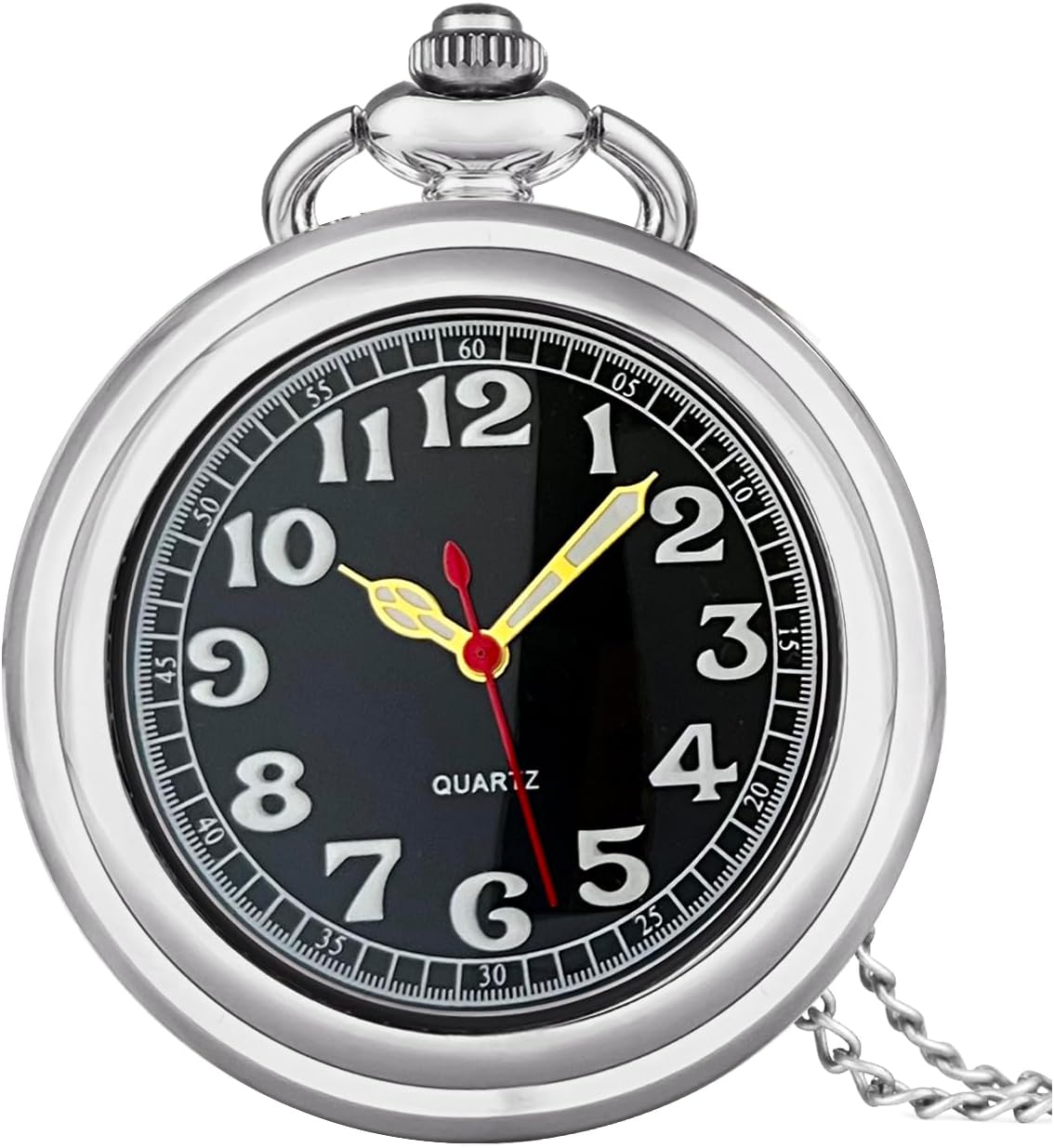 Vintage Pocket Watch with Chain — Unisex