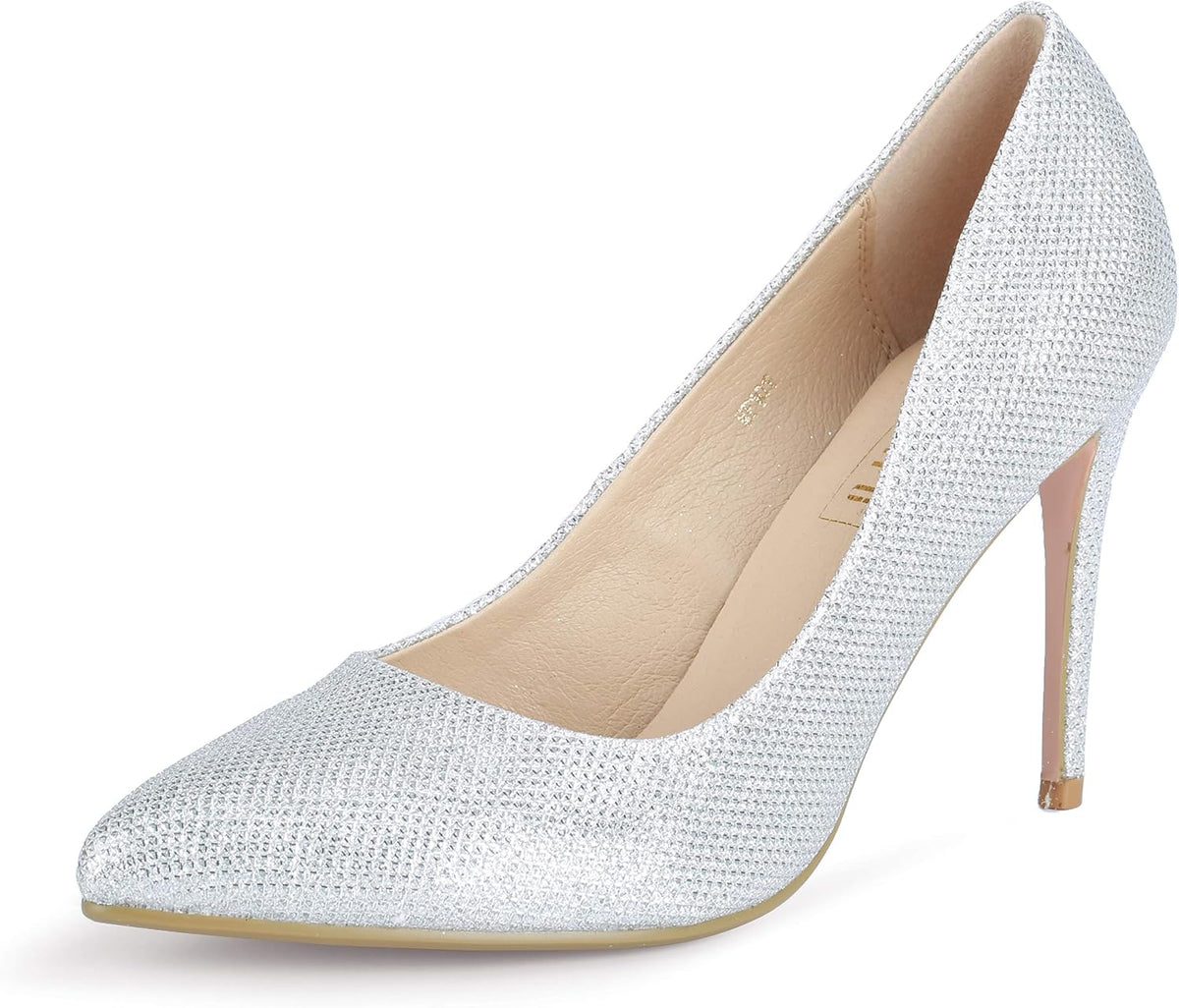IDIFU Women's Stiletto High Heels Sexy Closed Pointed Toe Pumps